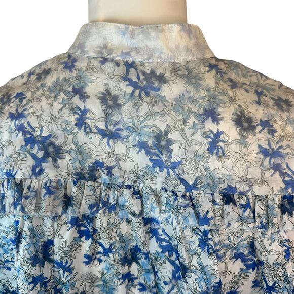 CAS Cloth and Steel Women's Franny Top Blue Floral Print NWT sz M $388 Italy - Picture 5 of 12